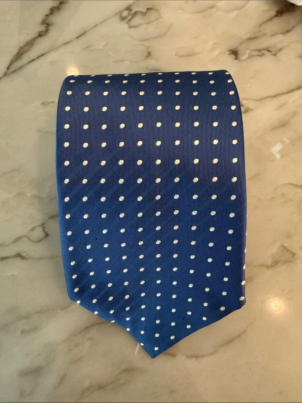 Venanzi Silk Classic Blue Polka Dot Men’s Tie
